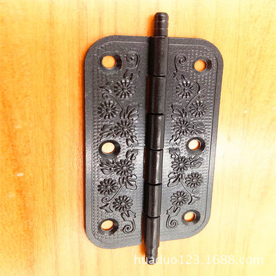 廠家直銷3寸平開壓花合頁 黑色定制佛翕盒鉸鏈門窗家具五金配件