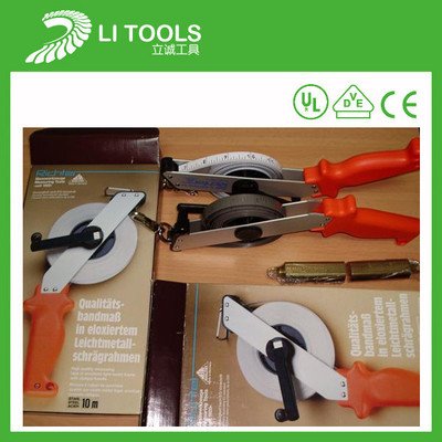 供應(yīng)50米鋼卷尺 不銹鋼尺帶測地尺 手搖式長鋼卷尺