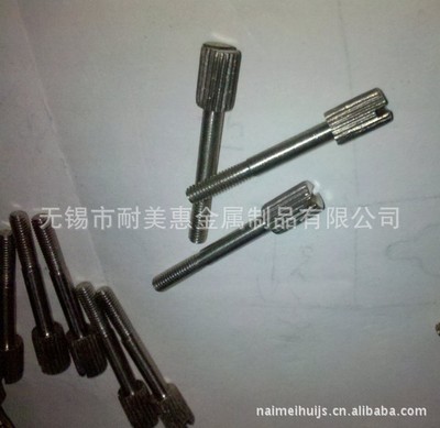 廠家生產(chǎn)開槽一字壓花滾花手?jǐn)Q螺釘