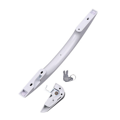 定制生產(chǎn)塑料帶鎖把手 家用電器配套通風(fēng)配件風(fēng)扇冷凝機(jī)開關(guān)拉手