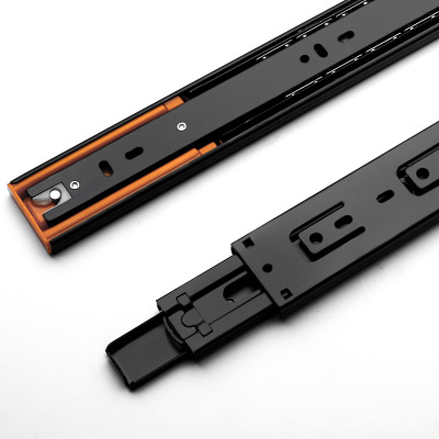 阻尼器三節(jié) 抽屜軌道導(dǎo)軌 液壓緩沖滑軌 櫥柜衣柜子家具五金配件