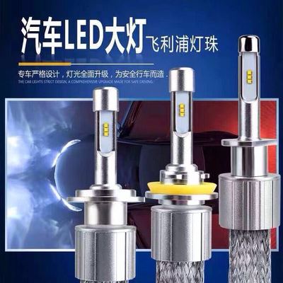 汽車(chē)LED大燈超亮汽車(chē)燈霧燈H1H7H11大燈照明h4燈泡遠(yuǎn)光近光