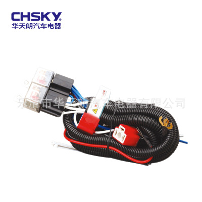 12V/24V4燈汽車大燈增亮器大燈增亮線束汽車改裝線汽車燈光加強(qiáng)線