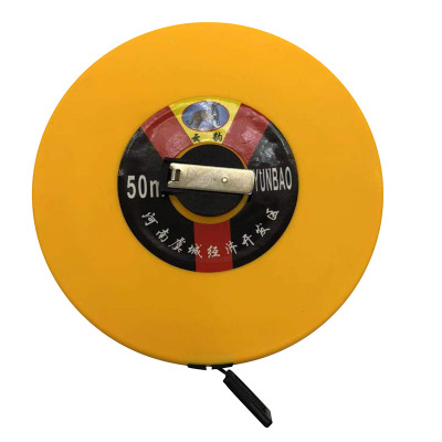 批發(fā)卷尺20米30米50米皮軟尺塑料玻璃纖維盒尺子手搖圓盤尺工程量