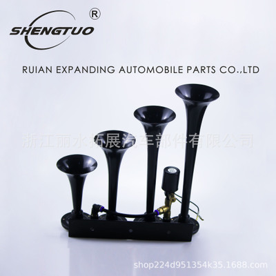 超響四管直排高品質(zhì)火車?yán)雀难b電氣喇叭 4管1排擴(kuò)音鳴笛 氣喇叭