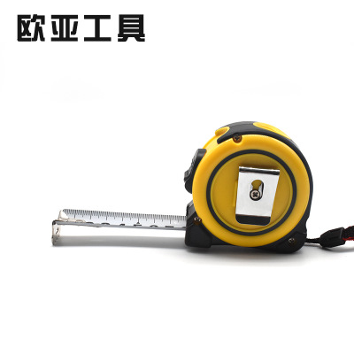 廠家批發(fā)鋼卷尺工程精準(zhǔn)測量工具尺抗摔外殼卷尺5m伸縮鋼卷尺定制