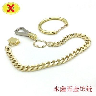 【箱包配件批發(fā)】包包五金鏈條 Faye五件套 活動狗扣鏈條側(cè)夾扣