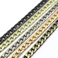 現(xiàn)貨成品鏈高檔韓國(guó)7mm扁鏈包包鏈條配件金屬包鏈包帶金屬包帶子