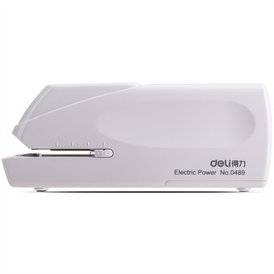 得力辦公文具0489電動訂書機12號通用自動裝訂訂書機可裝訂20張