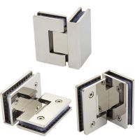 廠家直銷淋浴房合頁加厚精鑄304不銹鋼鉸鏈雙頁90度玻璃夾門夾