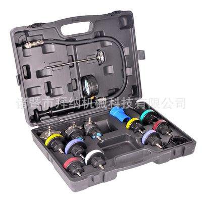18件水箱測漏儀檢測儀汽車?yán)鋮s系統(tǒng)測試儀汽修壓力表打壓表打氣表