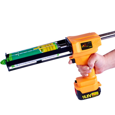 16.8v電動(dòng)美縫2:1打膠槍美縫劑膠搶雙管打膠機(jī)家用自動(dòng)美縫槍