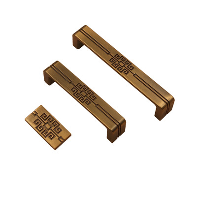 經(jīng)典中式拉手衣柜櫥柜門單孔拉手鋅合金咖啡古銅抽屜門柜子把手