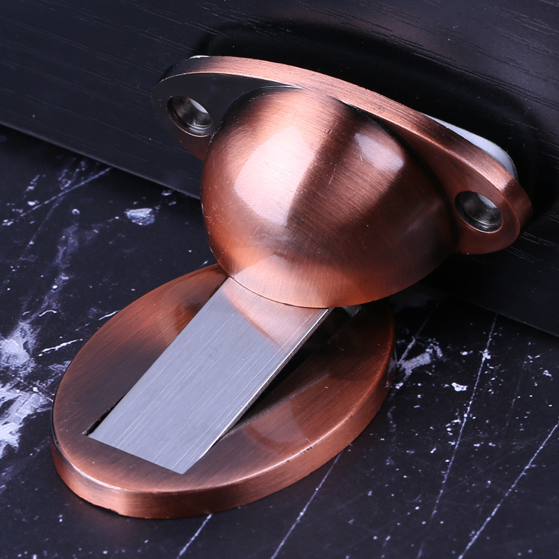 門吸廠家 免打孔門擋隱藏形黑色防撞定位靜音防踢地吸 強磁吸門器