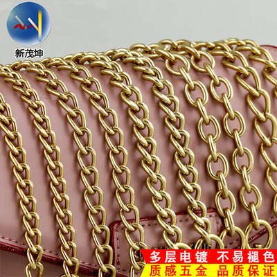 女士包包鎏金鏈條配件單買斜挎肩帶包帶子包鏈不易掉色金屬鏈