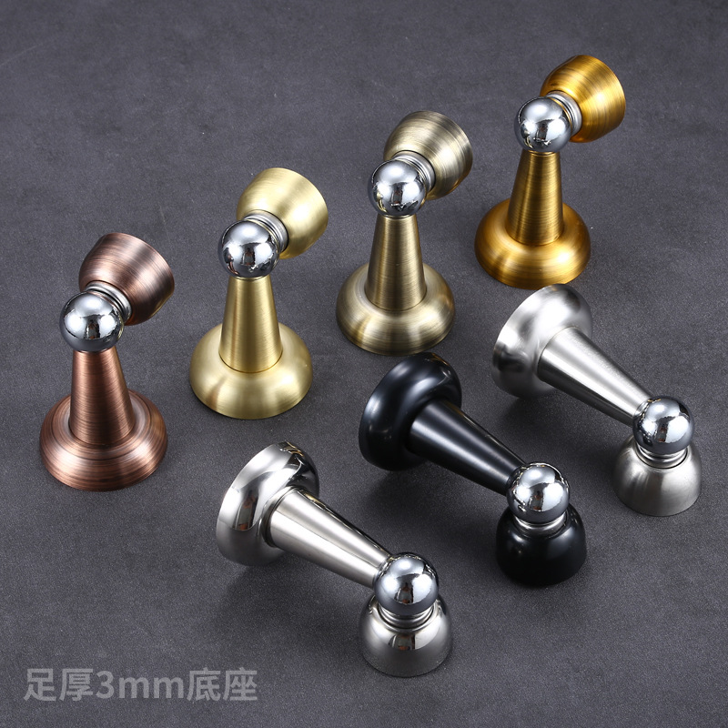 不銹鋼門吸加厚3mm墻吸強磁力隱形門頂防撞門擋衛(wèi)生間黑色吸門器