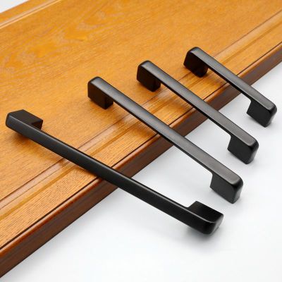 廠家直銷簡約黑色鋁合金拉手美式櫥柜抽屜歐式現(xiàn)代柜門太空鋁把手