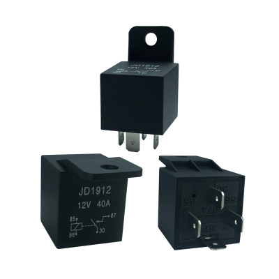 手機(jī)專享價四腳常開JD1912汽車?yán)^電器12V/24V塑背安裝防水40A