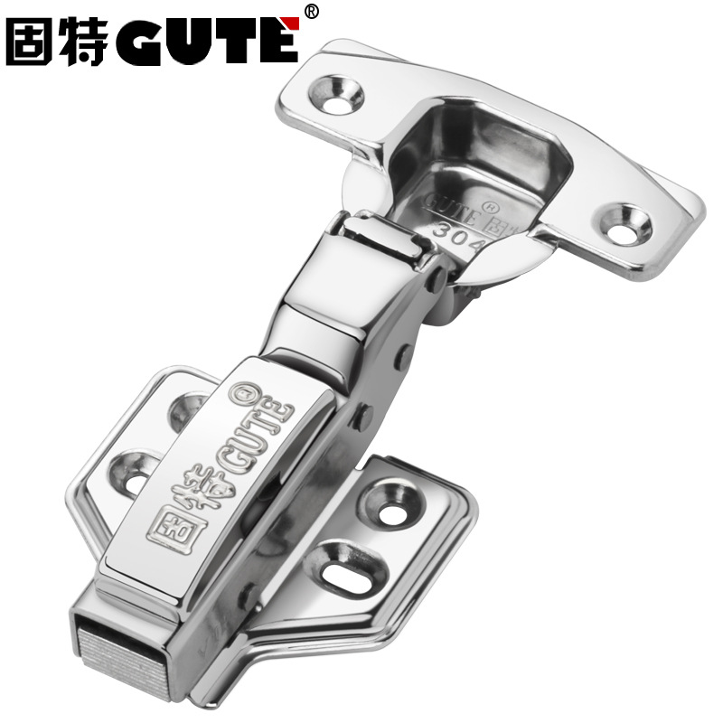 固特鉸鏈304不銹鋼 阻尼緩沖衣柜櫥柜門五金液壓彈簧飛機合頁