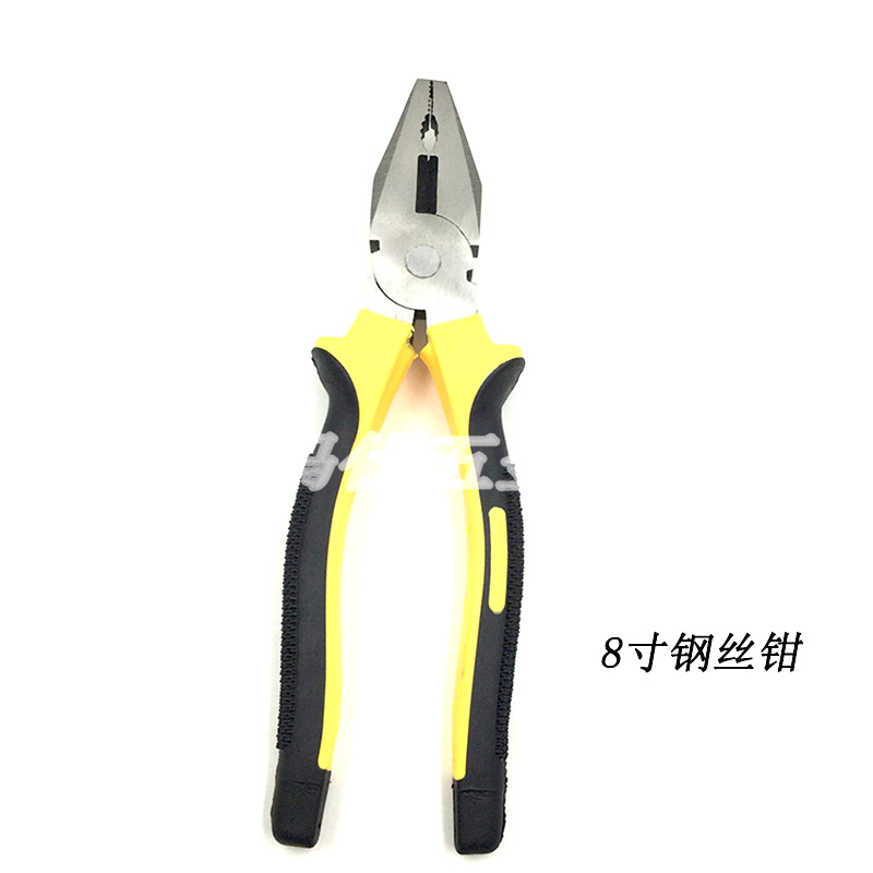 手動裝修工具多功能老虎鉗子8寸按摩柄鋼絲鉗尖嘴鉗斜口鉗批發(fā)
