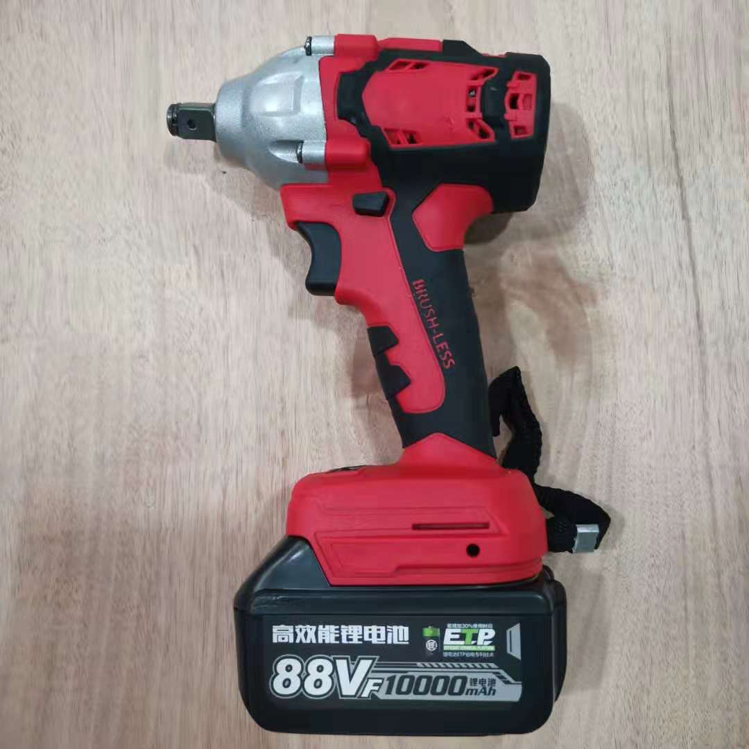外貿批發(fā)無刷大功率鋰電扳手沖擊電動扳手架子工木工汽修風炮工具