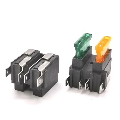 工廠直銷中型插片保險(xiǎn)絲座 703E2A 雙連 環(huán)保阻燃耐高溫