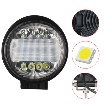 廠家直銷跨境電商汽車led工作燈72w圓形越野車貨車前照燈檢修射燈