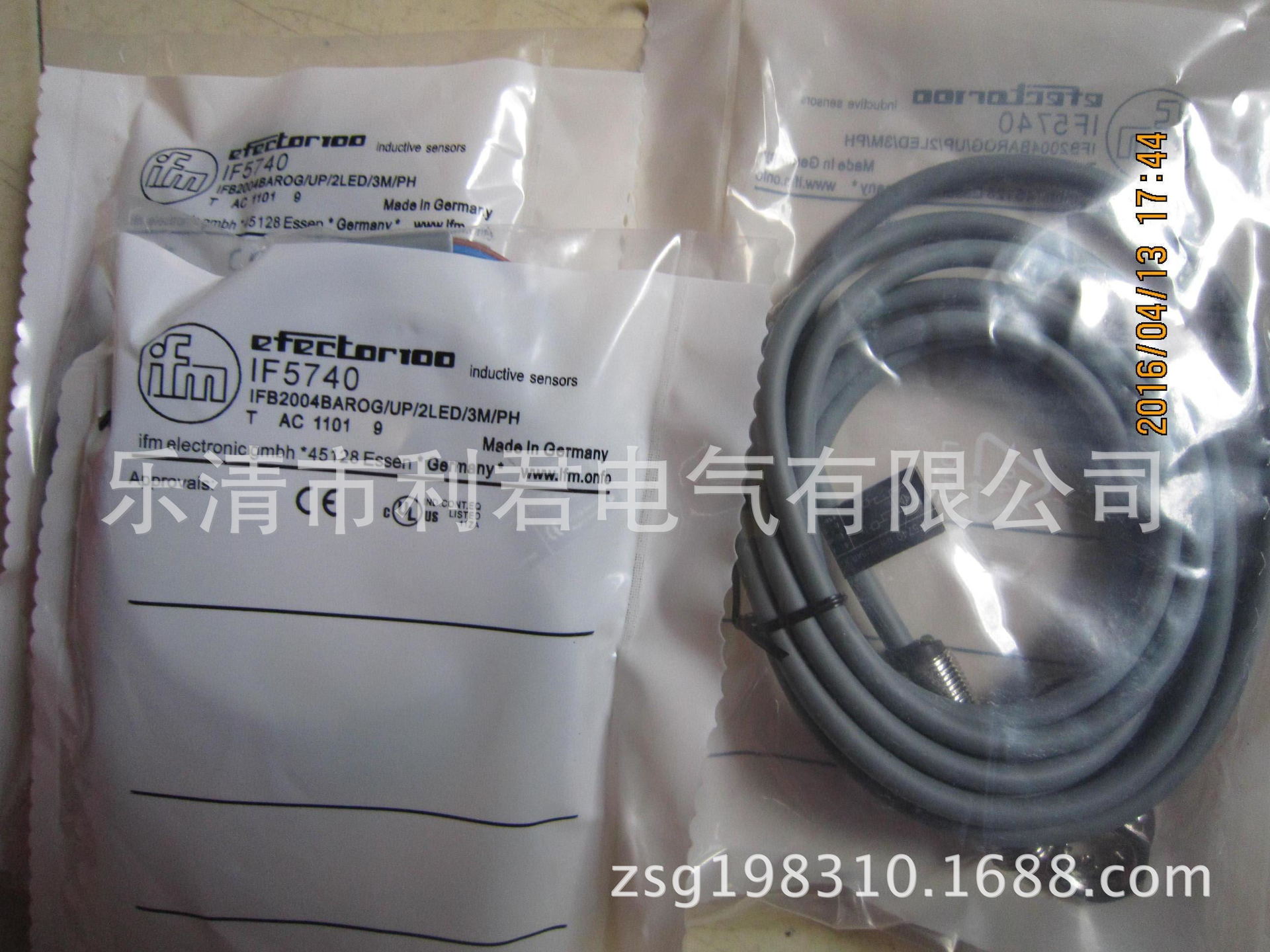 全新易福門接近開關(guān)IF5740 直流二線常開10-30V電感式傳感器