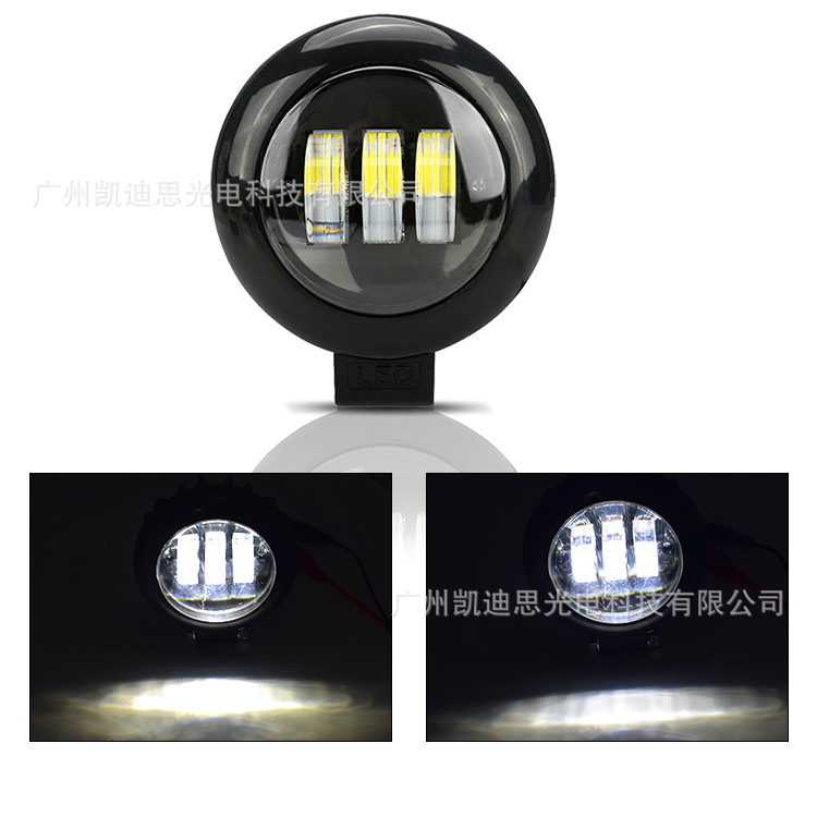 廠家直銷 汽車led工作燈30w圓形 牧馬人圓形頂射燈摩托車越野車燈