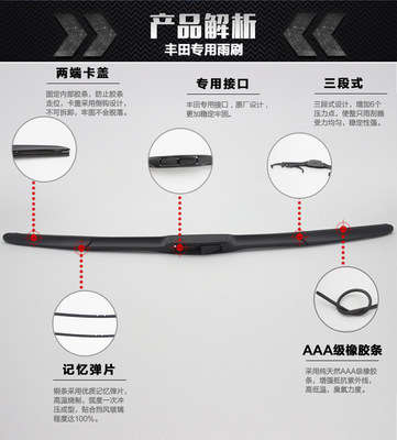 專用豐田卡羅拉漢蘭達凱美瑞銳志逸致雨刮器 三段式雨刷 豐田雨刷