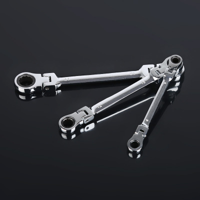 雙頭棘輪扳手活動雙向梅花快速扳手汽修開口兩用扳手