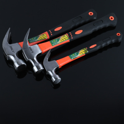 廠家批發(fā)全盛五金工具防滑吸釘包塑柄羊角錘建筑起釘錘羊角錘子