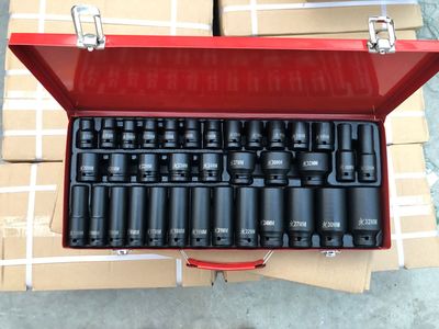 廠家供應(yīng)1/2氣動套筒35PCS長短套筒組套風(fēng)動套筒