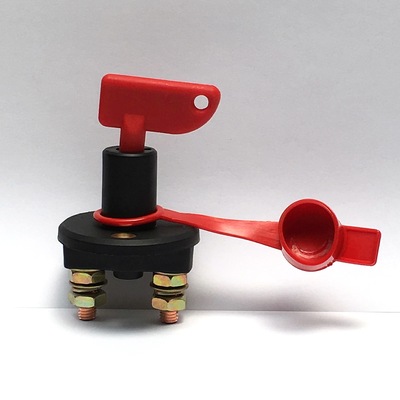 汽車全車電源總開(kāi)關(guān)旋鈕式斷電開(kāi)關(guān)電瓶開(kāi)關(guān) 防漏電雙銅柱開(kāi)關(guān)