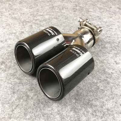 汽車配件Y款 雙出尾喉排氣管 卷邊亮殼啞殼同長款量大優(yōu)惠