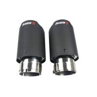 碳纖維單出尾喉排氣管 直邊啞殼亮殼帶AK標排氣管 排氣改裝配件