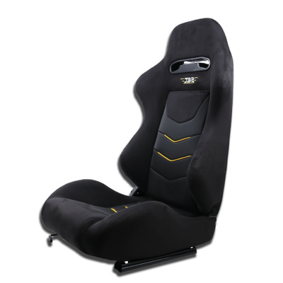 跨境熱銷汽車改裝游戲座椅滑道可調(diào)節(jié)賽車坐椅麂皮絨運(yùn)動(dòng)通用