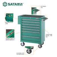 世達7抽屜帶輪工具車密碼鎖多功能汽修移動零件維修手推車95107A