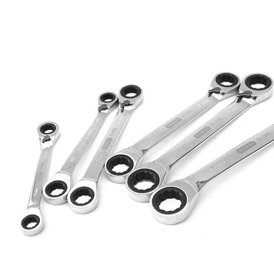 史丹利公制雙梅花雙向棘輪快扳活動梅花棘輪快扳8*9mm--17*19mm