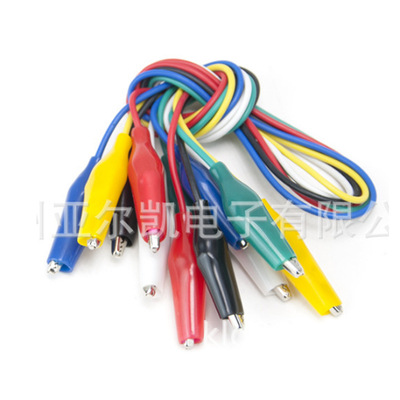 廠家供應(yīng)鱷魚夾線 定制魚夾線測試夾 6色12根 小號鱷魚夾