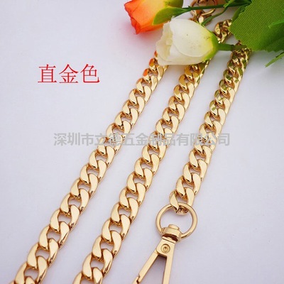 批發(fā)箱包扁鏈條配件斜挎肩帶五金鏈子包包金屬鏈帶韓國nk扁鏈條