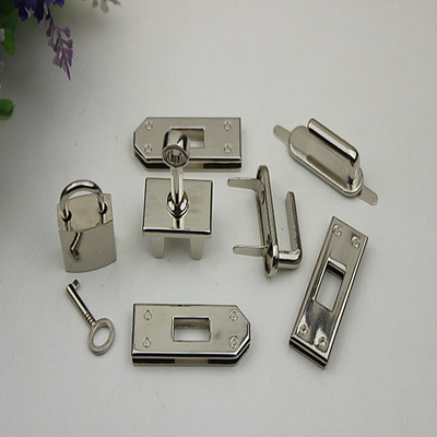箱包鎖套件皮手袋包包淺金色五金配件7件套鞋扣鞋材五金套裝