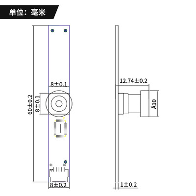 泓嘉影像廠家OV9712/720P高清安卓廣角120°廣告機(jī)USB攝像頭模組