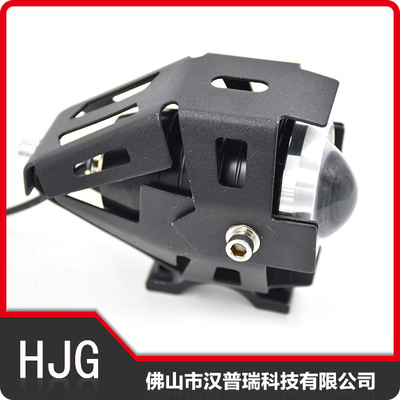 跨境摩托改裝led聚光車燈外置踏板電動車前大燈U5激光炮射燈