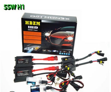 跨境專供 55W HID氙氣燈套裝 汽車前大燈 改裝汽車大燈H1H7H4H3