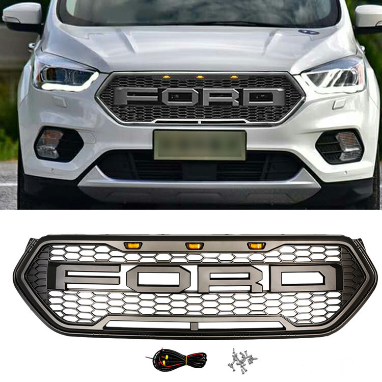 2017款新翼虎KUGA中網(wǎng) 翼虎ESCAPE改裝中網(wǎng) 猛禽 中網(wǎng)帶FR字母標(biāo)