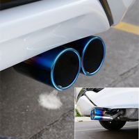 汽車尾喉封口一出二斜/平口加厚銀黑/烤藍(lán)不銹鋼尾喉尾管廠家直供