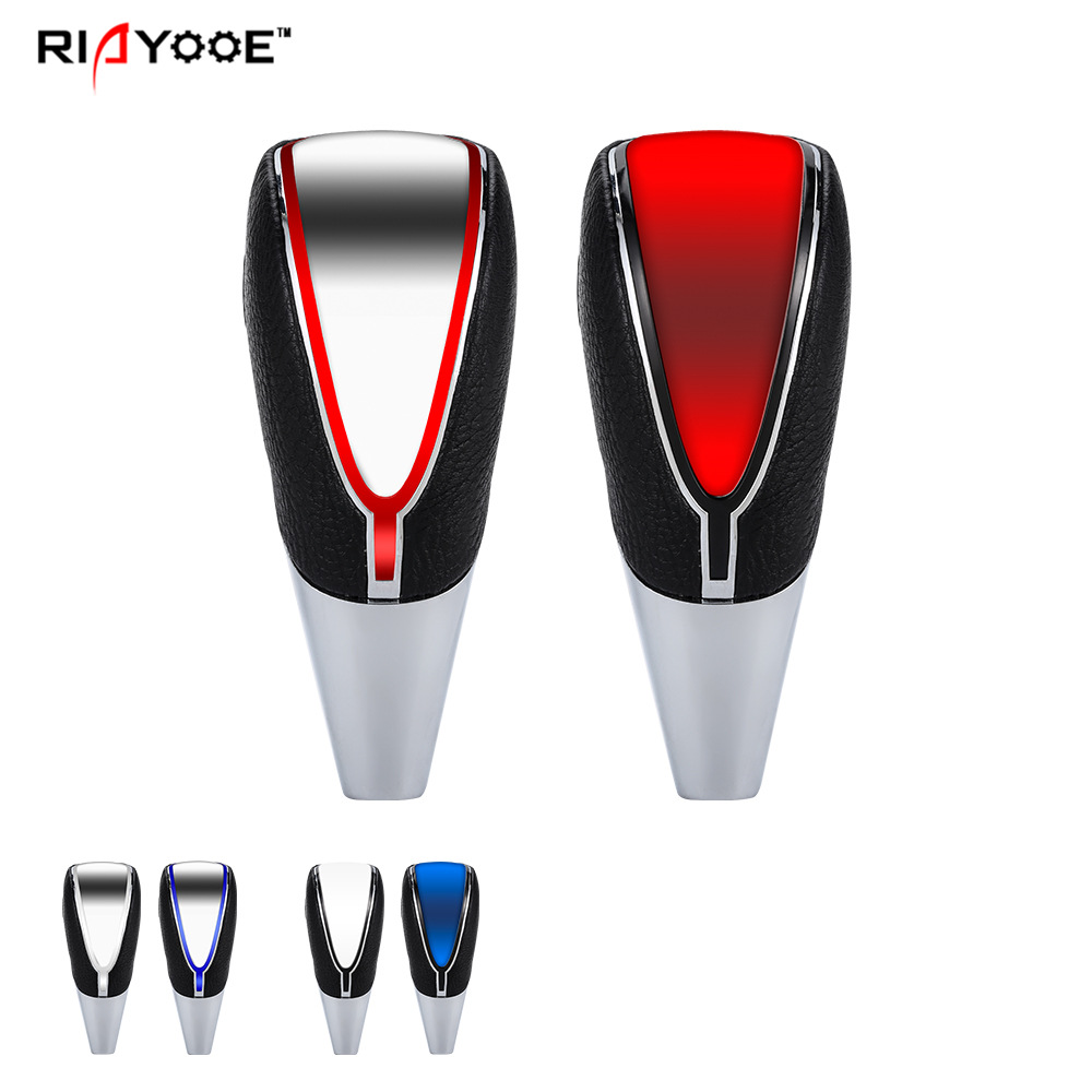 跨境爆款汽車排檔頭感應(yīng)發(fā)光帶燈換擋頭真皮波棍頭手動(dòng)擋通用