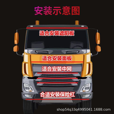 貨車幻彩流光24V貨車中網(wǎng)七彩跑馬LED燈汽車炫彩霹靂游俠燈流水燈