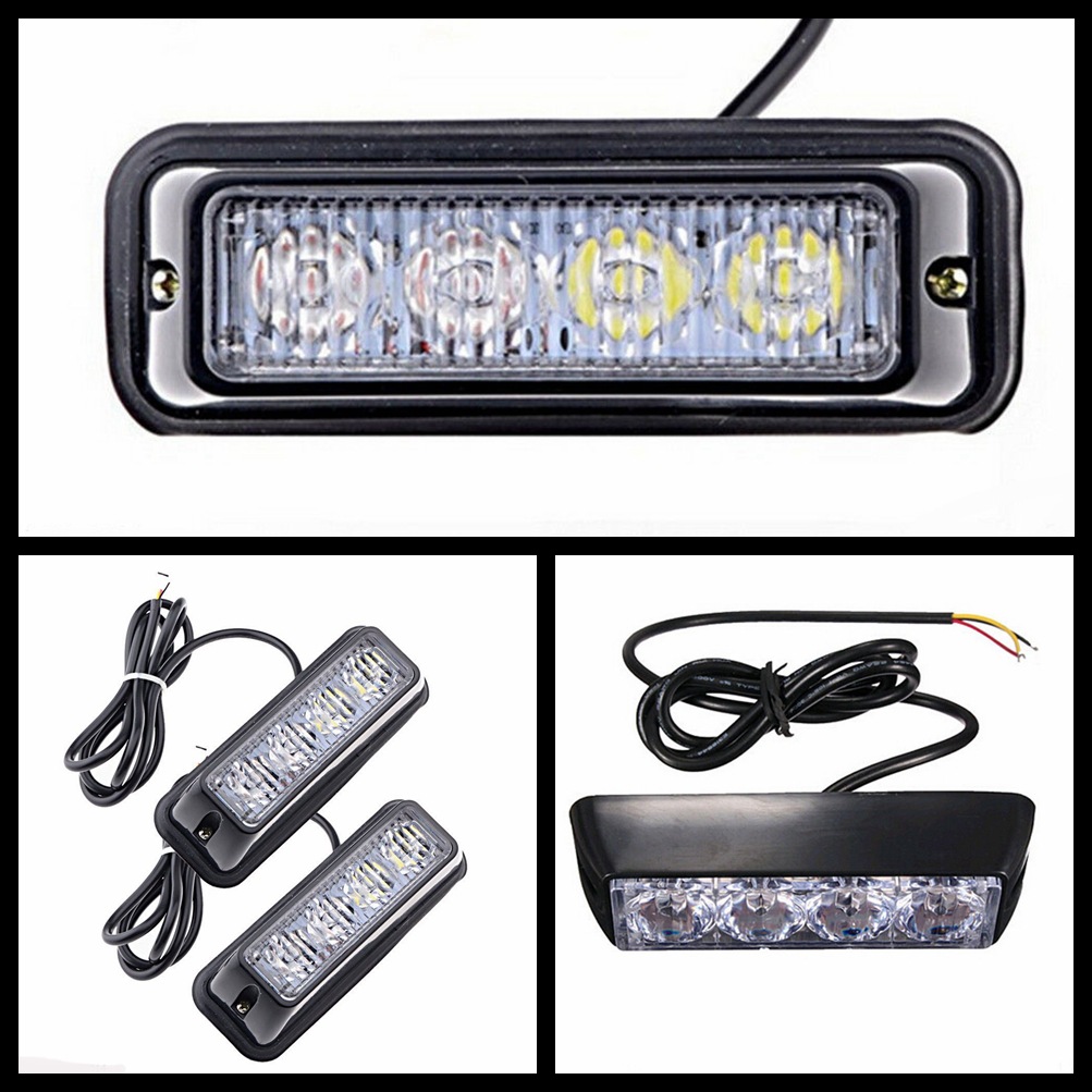 4LED爆閃燈 安全警示燈 12-24V汽車車門側(cè)邊燈 4LED頻閃燈